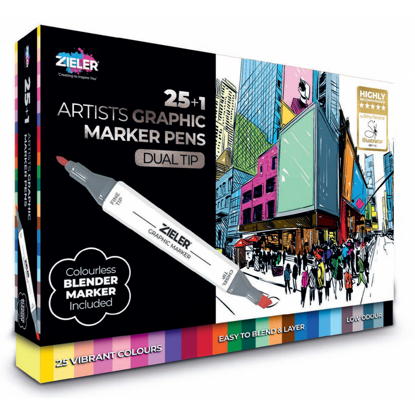 Zieler Graphic Marker Pen, 25+1